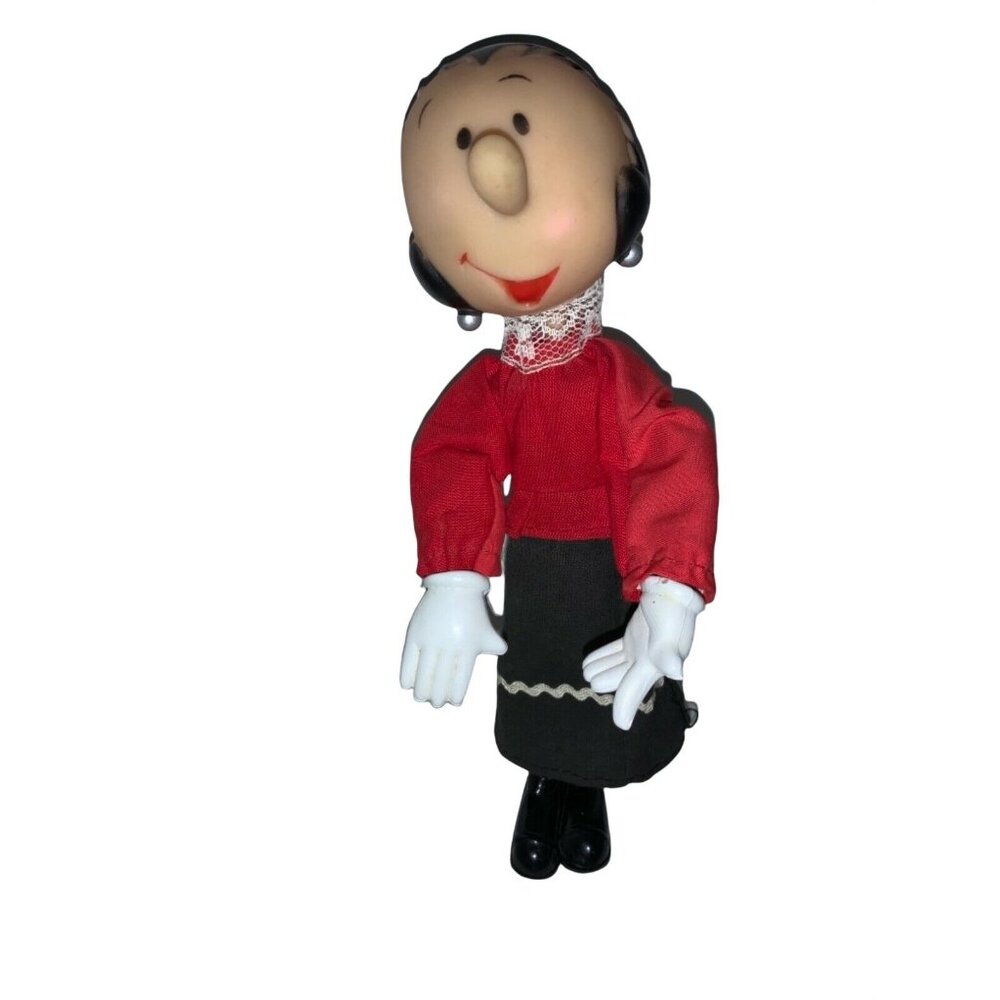 Uneeda Popeye Olive Oyl 8.5 inch Doll Hong Kong Vintage 1980